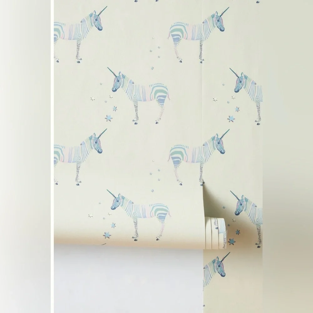 Anthropologie x Mr. Z. Zebra Safari Animal Magic  Wallpaper NIP